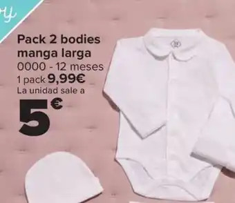 Carrefour Pack 2 bodies manga larga oferta
