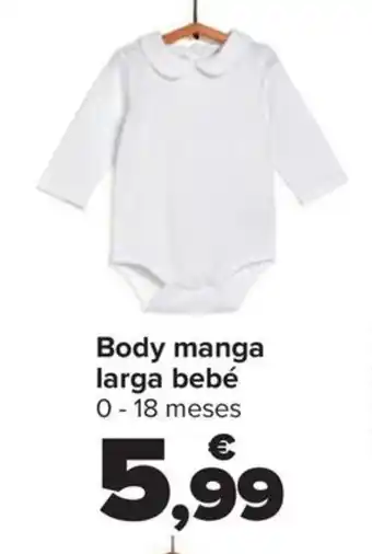 Carrefour Body manga larga bebé oferta