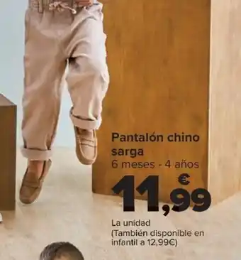 Carrefour Pantalón chino sarga oferta