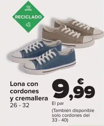 Carrefour Lona con cordones y cremallera oferta