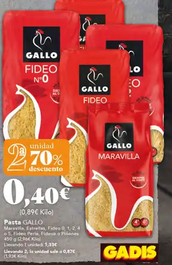 Gadis Pasta GALLO oferta