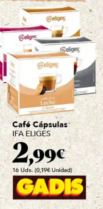Gadis Café Cápsulas IFA ELIGES oferta