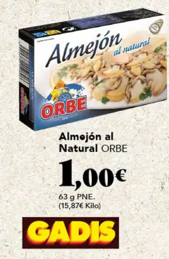 Gadis Almojón al Natural ORBE oferta