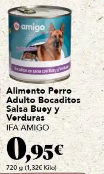 Gadis Alimento Perro Adulto Bocaditos Salsa Buey y Verduras IFA AMIGO oferta
