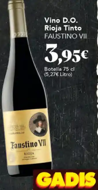 Gadis Vino D.O. Rioja Tinto FAUSTINO VII oferta