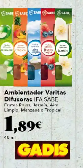 Gadis Ambientador Varitas Difusoras IFA SABE oferta