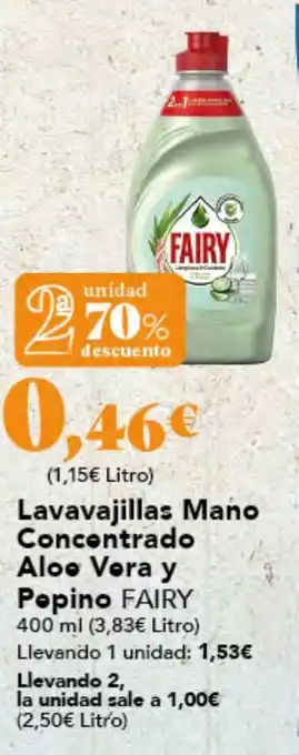 Gadis Lavavajillas Mano Concentrado Aloe Vera y Popino FAIRY oferta