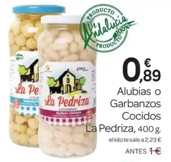 Supermercados El Jamón Alubias o Garbanzos Cocidos La Pedriza, 400 g. oferta