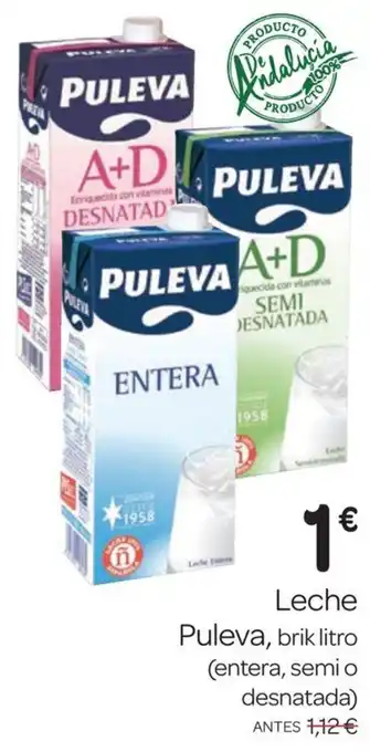 Supermercados El Jamón Leche Puleva, brik litro oferta