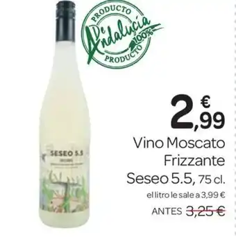 Supermercados El Jamón Vino Moscato Frizzante Seseo 5.5, 75 cl. oferta