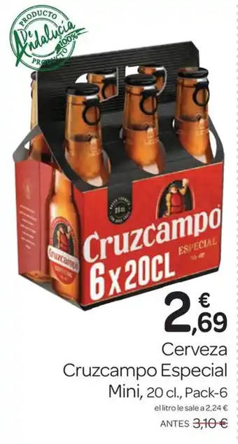 Supermercados El Jamón Cerveza Cruzcampo Especial oferta
