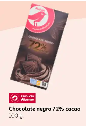 Alcampo Chocolate negro 72% cacao 100g oferta