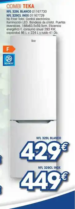 Master Cadena Combi Teka NFL 329L Blanco ∕ NFL 329cl Inox oferta