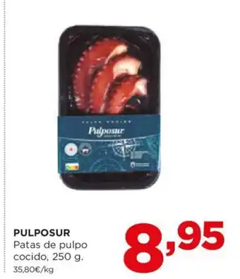 Alimerka PULPOSUR Patas de pulpo cocido, 250 g. oferta