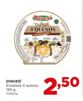 Alimerka DIQUESÍ Ensalada 4 quesos, oferta