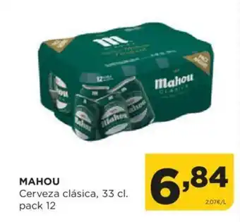 Alimerka MAHOU Cerveza clásica, 33 cl. pack 12 oferta