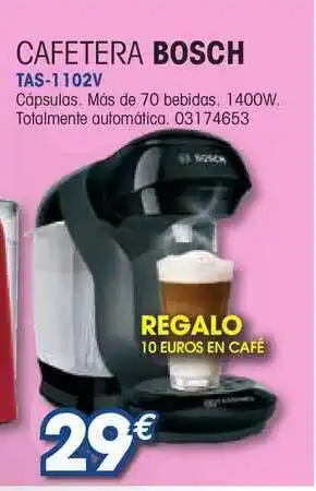 Master Cadena Bosch Cafetera TAS-1102V oferta