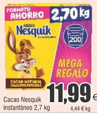FROIZ Cacao Nesquik instantáneo 2,7 kg oferta