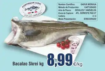 FROIZ Bacalao Skrei kg oferta