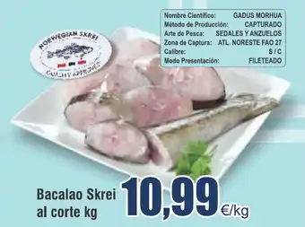 FROIZ Bacalao Skrei al corte kg oferta