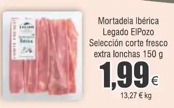 FROIZ Mortadela Ibérica Legado ElPozo Selección corte fresco extra lonchas 150 g oferta