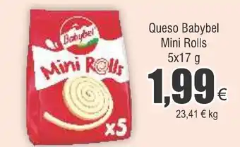 FROIZ Queso Babybel Mini Rolls 5x17 g oferta