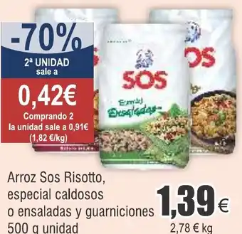FROIZ Arroz Sos Risotto, especial caldosos o ensaladas y guarniciones 500 g unidad oferta