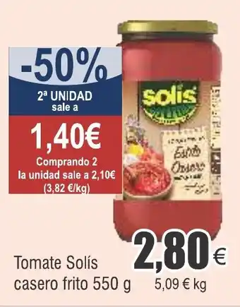 FROIZ Tomate Solís casero frito 550 g oferta
