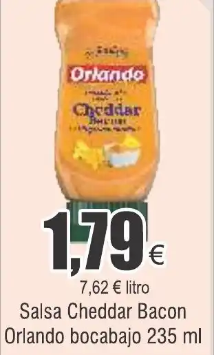 FROIZ Salsa Cheddar Bacon Orlando bocabajo 235 ml oferta