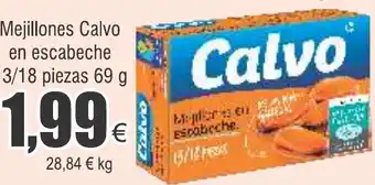 FROIZ Mejillones Calvo en escabeche 13/18 piezas 69g oferta