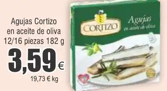 FROIZ Agujas Cortizo en aceite de oliva 12/16 piezas 182 g oferta
