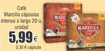 FROIZ Café Marcilla cápsulas intenso o largo 20 u, unidad oferta