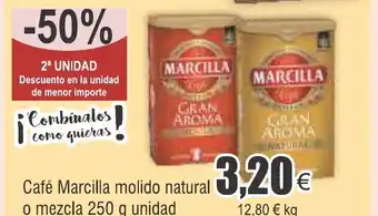 FROIZ Café Marcilla molido natural o mezcla 250 g unidad oferta