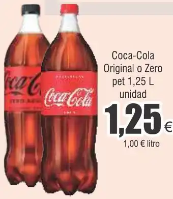 FROIZ Coca-Cola Original o Zero pet 1,25 L oferta