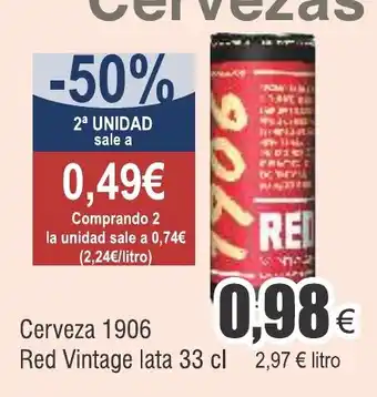 FROIZ Cerveza 1906 Red Vintage lata 33 cl oferta