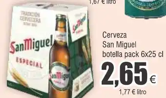 FROIZ Cerveza San Miguel botella pack 6x25 cl oferta