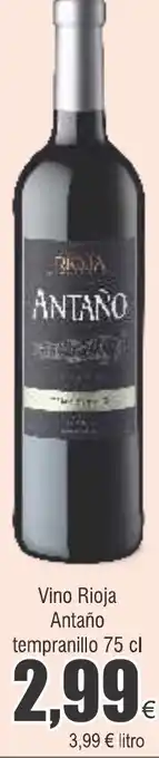 FROIZ Vino Rioja Antaño tempranillo 75 cl oferta