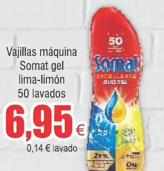 FROIZ Vajillas máquina Somat gel lima-limón 50 lavados oferta