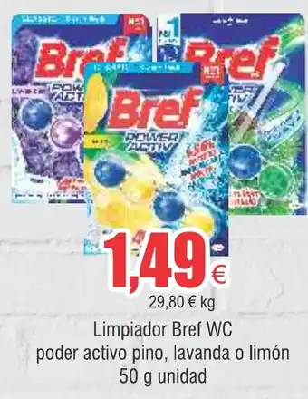 FROIZ Limpiador Bref WC poder activo pino, lavanda o limón 50 g unidad oferta