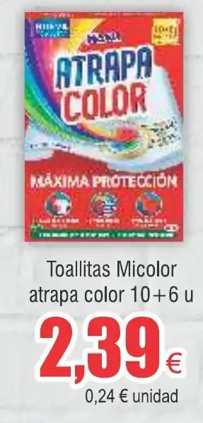FROIZ Toallitas Micolor atrapa color 10+6 u oferta