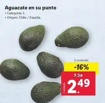 Lidl Aguacate en su punto oferta