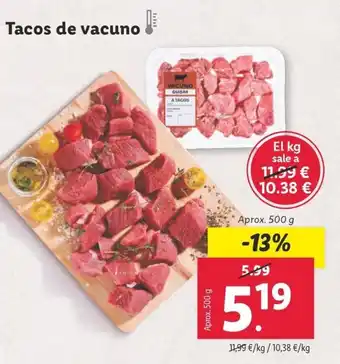 Lidl Tacos de vacuno oferta