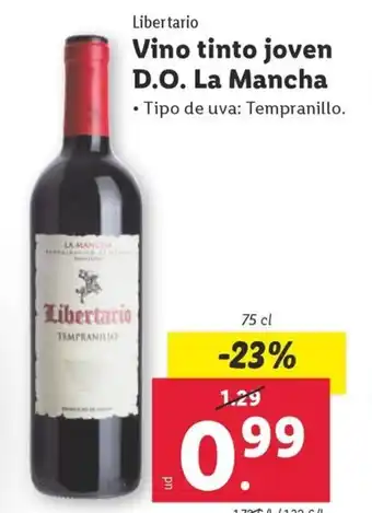 Lidl Vino tinto joven D.O. La Mancha oferta