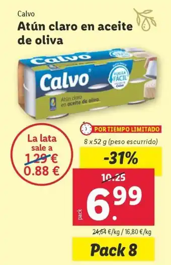 Lidl Atún claro en aceite de oliva oferta