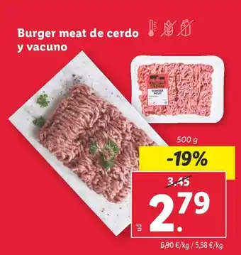 Lidl Burger meat de cerdo ! y vacuno oferta