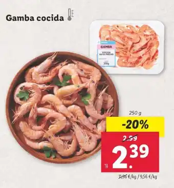 Lidl Gamba cocida oferta