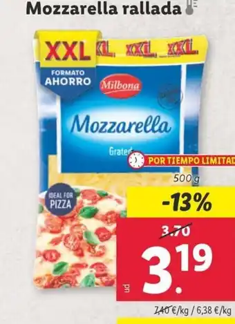 Lidl Mozzarella rallada! oferta