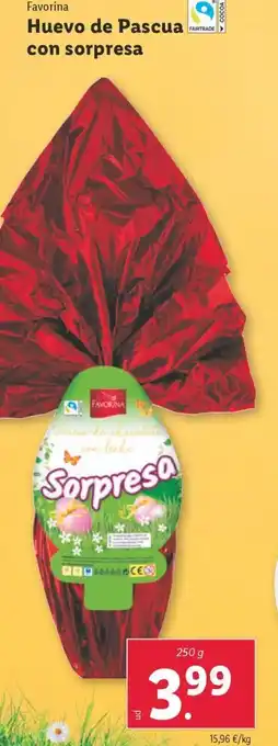 Lidl Huevo de Pascua con sorpresa oferta