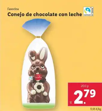 Lidl Conejo de chocolate con leche oferta