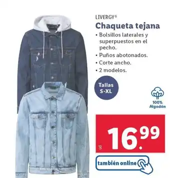 Lidl Chaqueta tejana oferta